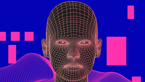 3D human face structure made of grid-1