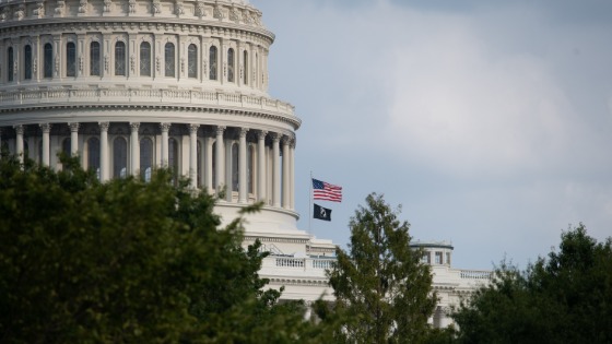 A detail view of the U.S. Capitol Building in Washington