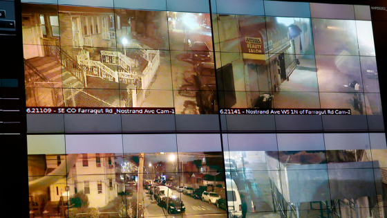 A display of the NYPD ShotSpotter gunfire-detection system is seen in New York