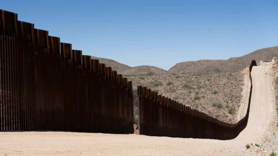 A gap in the U.S.-Mexico border fence near Sasabe, Arizona, U.S