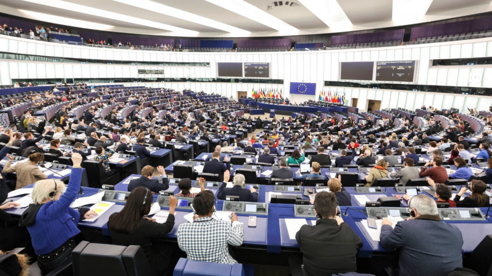 A general view of a voting session at the European Parliament