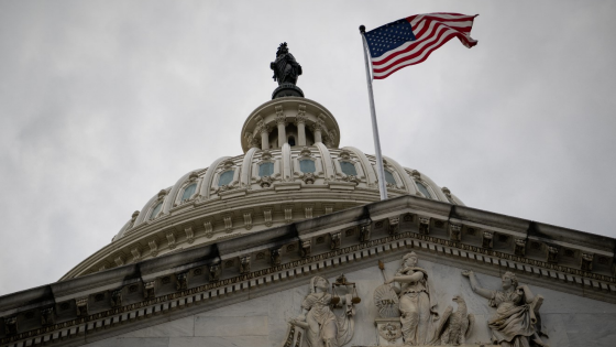 A general view of the U.S. Capitol on a cloudy day