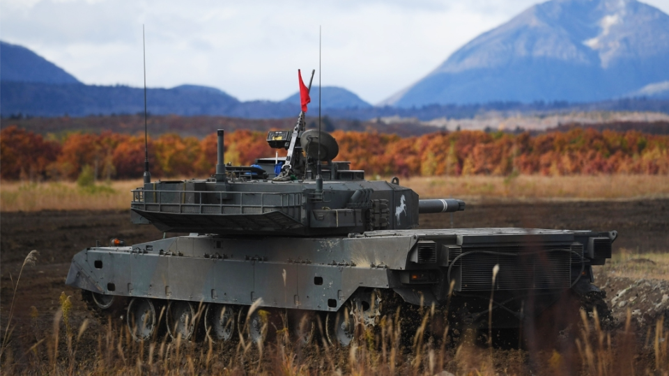 A live tank firing competition of Japan Ground Self-Defense Force.