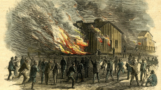 A mob of white men burn a school for formerly enslaved people during riots targeting the Black community in Memphis