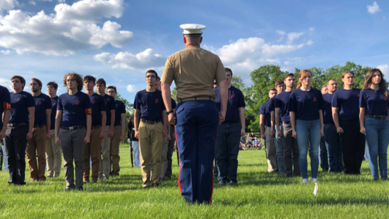 A new slate of U.S. Marine Corps recruits