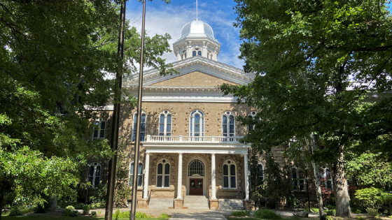 A view of the exterior of the Nevada State Capitol Building in Carson City