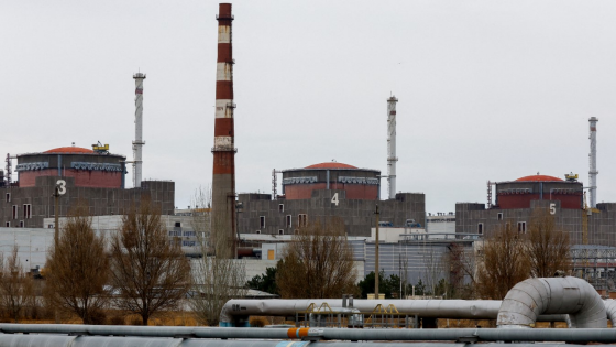 A view shows the Zaporizhzhia nuclear power plant in the course of the Russia-Ukraine conflict