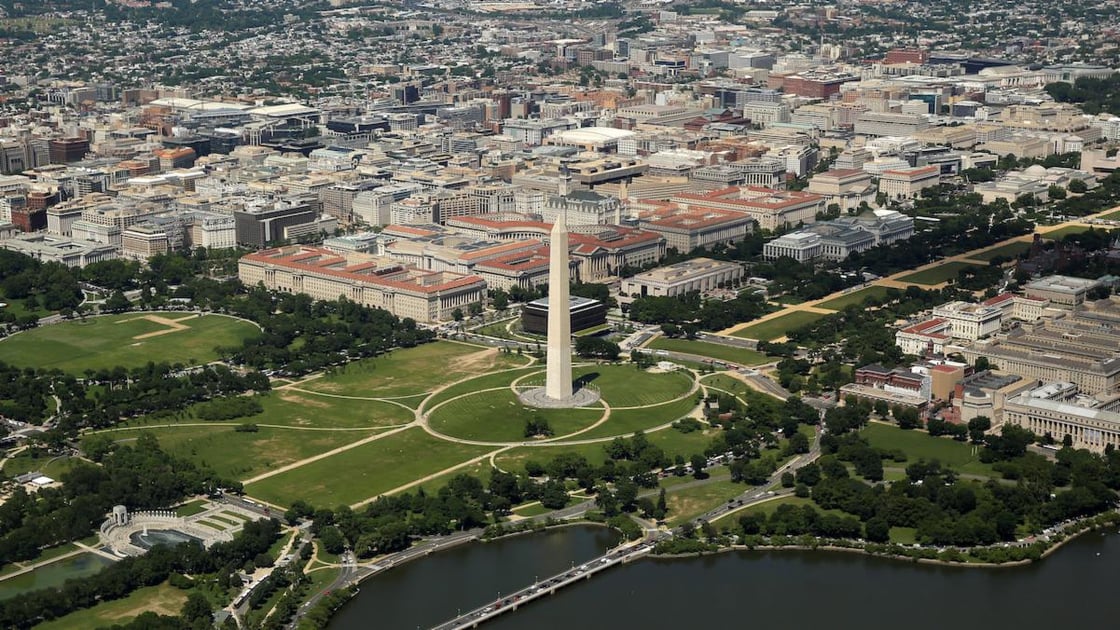 Aerial view of Washington DC-1