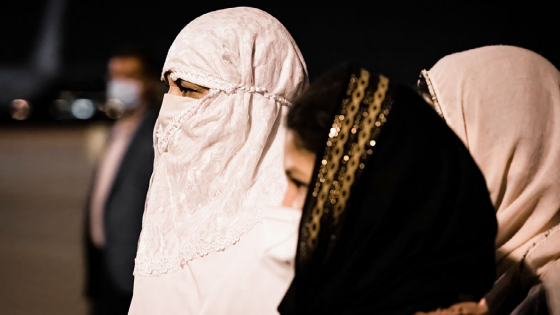 Afghan refugees arrive at TorrejÛn de Ardoz military base in Madrid