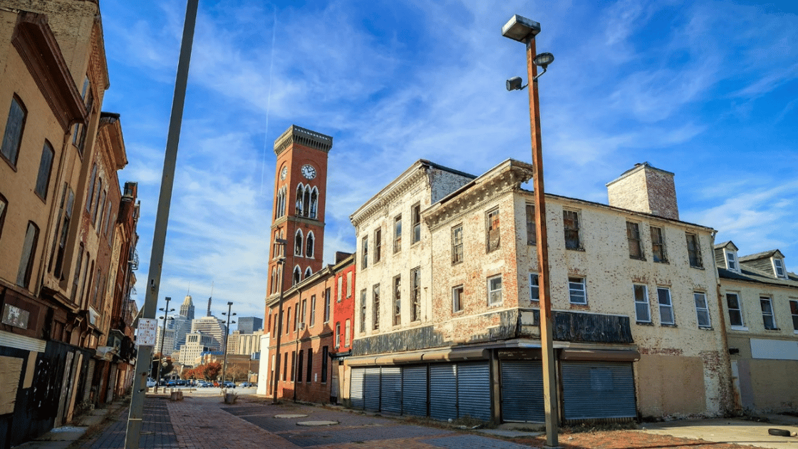 Alley with buildings in need of repair