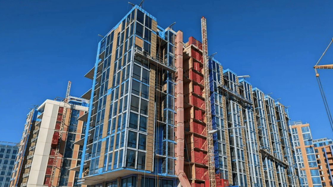 Apartment construction in the NoMa neighborhood of Washington, D.C.