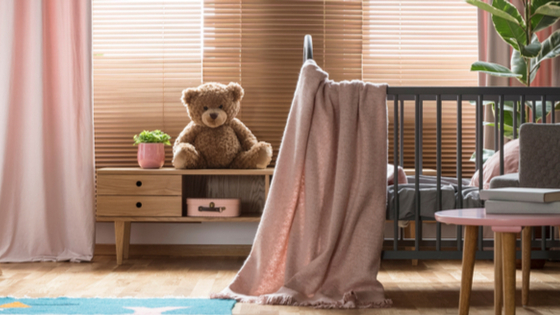 Baby's bedroom with teddy bear