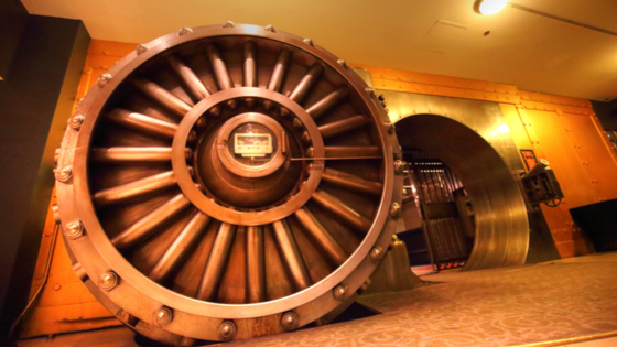 Bank vault opened