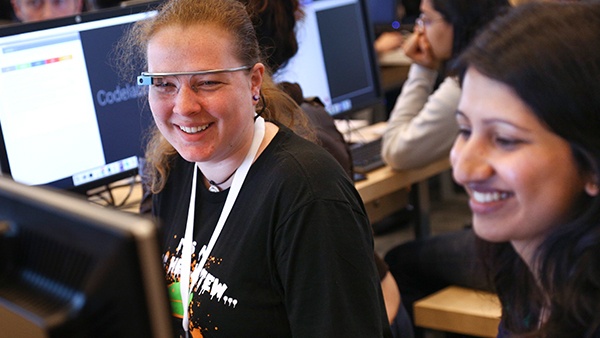 Student at the Google I/O developers conference in San Francisco.