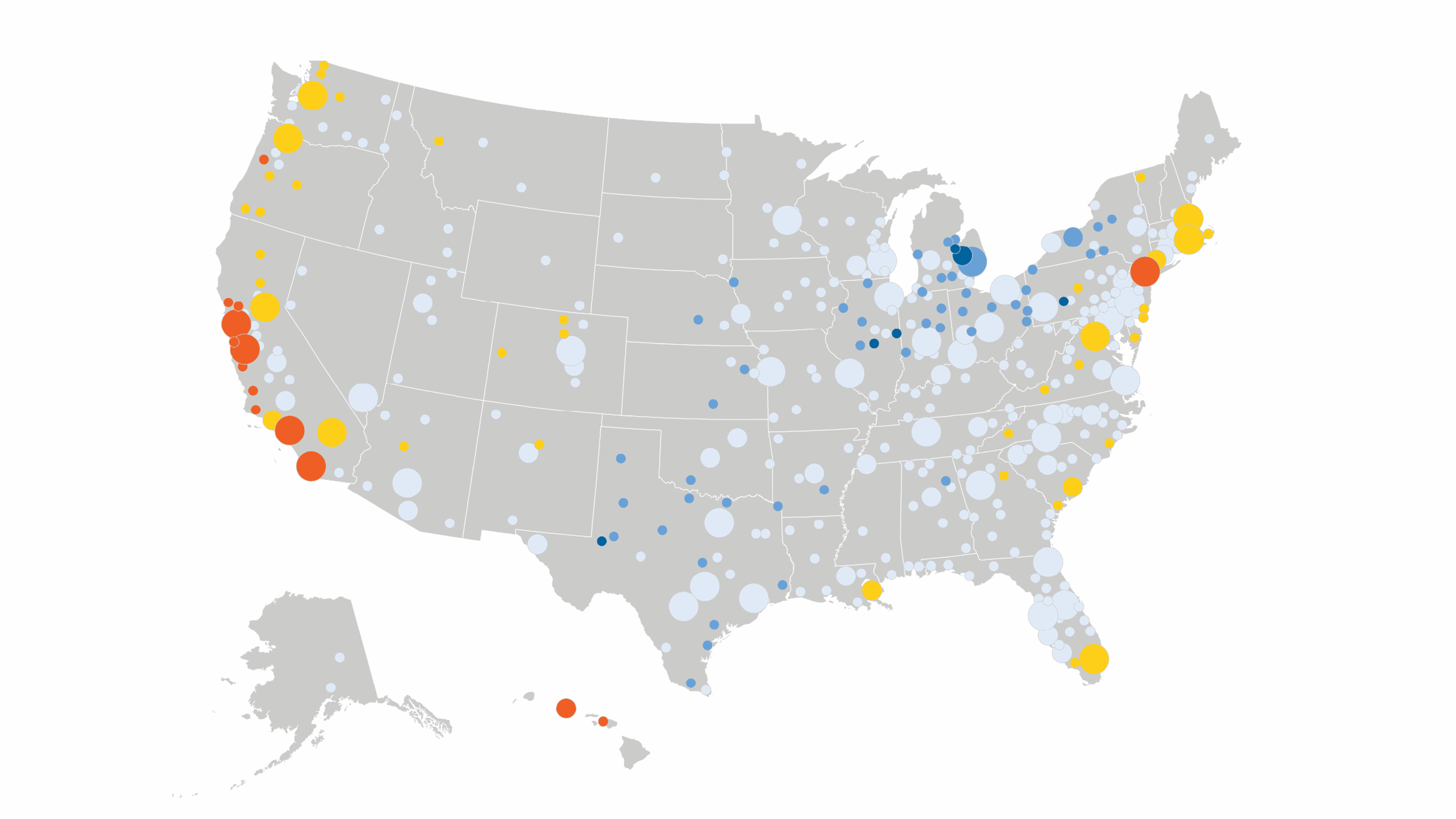 US housing is too expensive, too cheap, or just right—depending on where you live