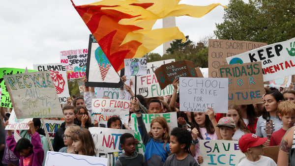 Climate protest near the White House in Washington, DC