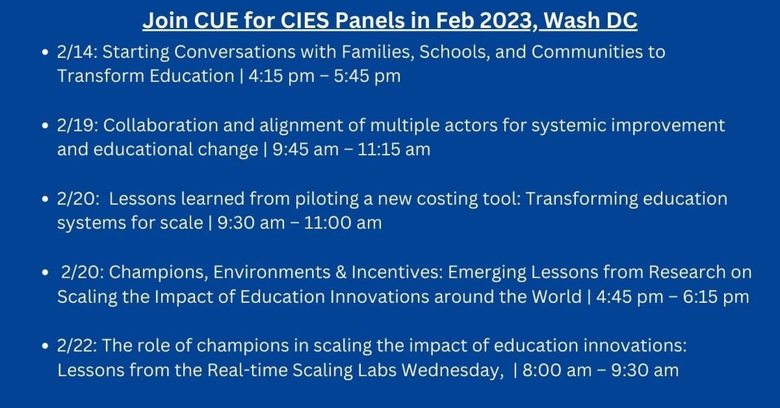 CUE CIES save the date panels