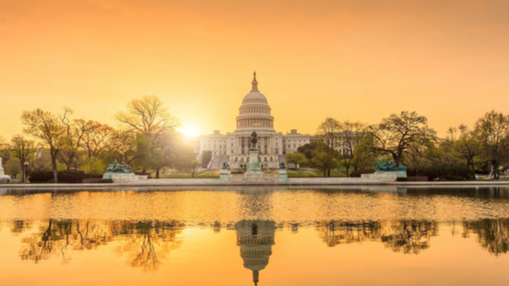 Capitol Hill at sunset