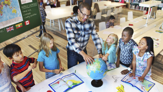 Children learn in daycare center