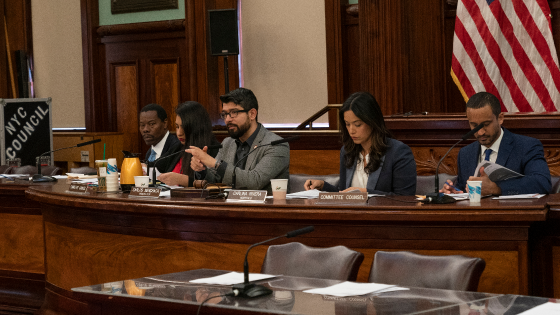 City council hearing in New York