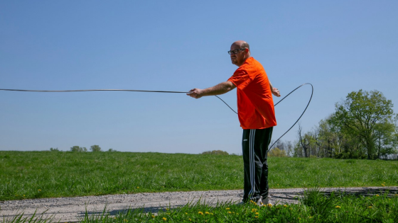 Dave Wallace, owner of Silica Broadband, installs fiber internet in Louisville