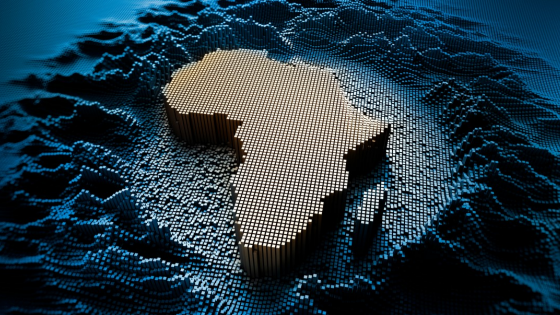 Digital representation of Africa