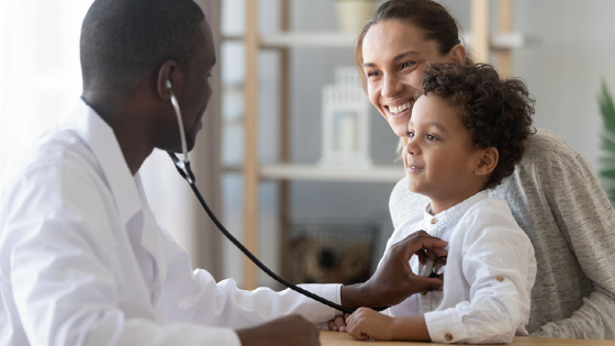 Doctor with young patient