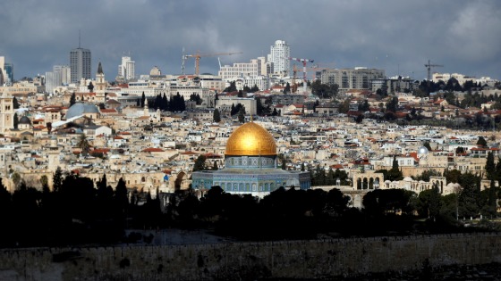 Dome of the Rock in the compound known to Muslims as Noble Sanctuary and to Jews as Temple Mount in Jerusalem