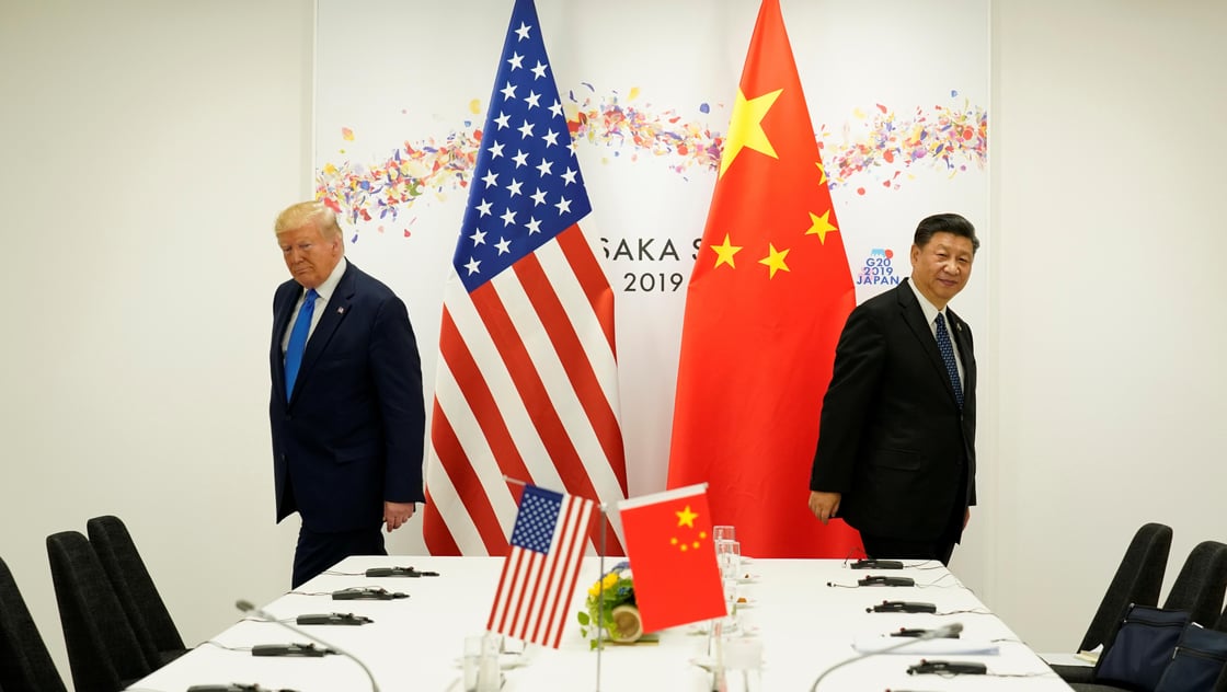 Donald Trump and Xi Jinping at the 2019 G20 Meeting