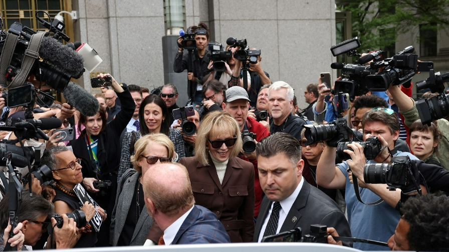 E. Jean Carroll exits the Manhattan Federal Court following the verdict in the civil rape accusation case against former U.S. President Donald Trump-1