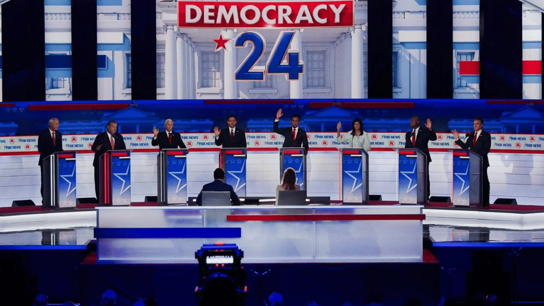 Eight Republican candidates for president participate in primary debate in Wisconsin