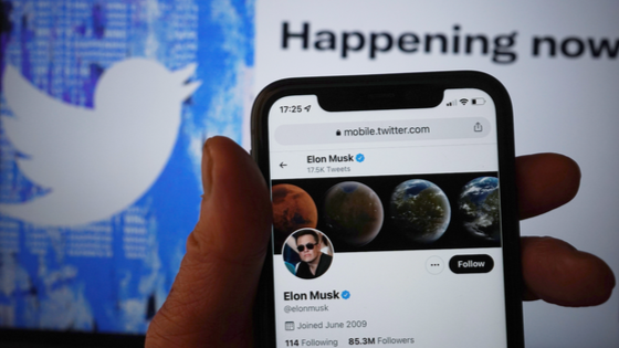 Elon Musk Twitter profile page