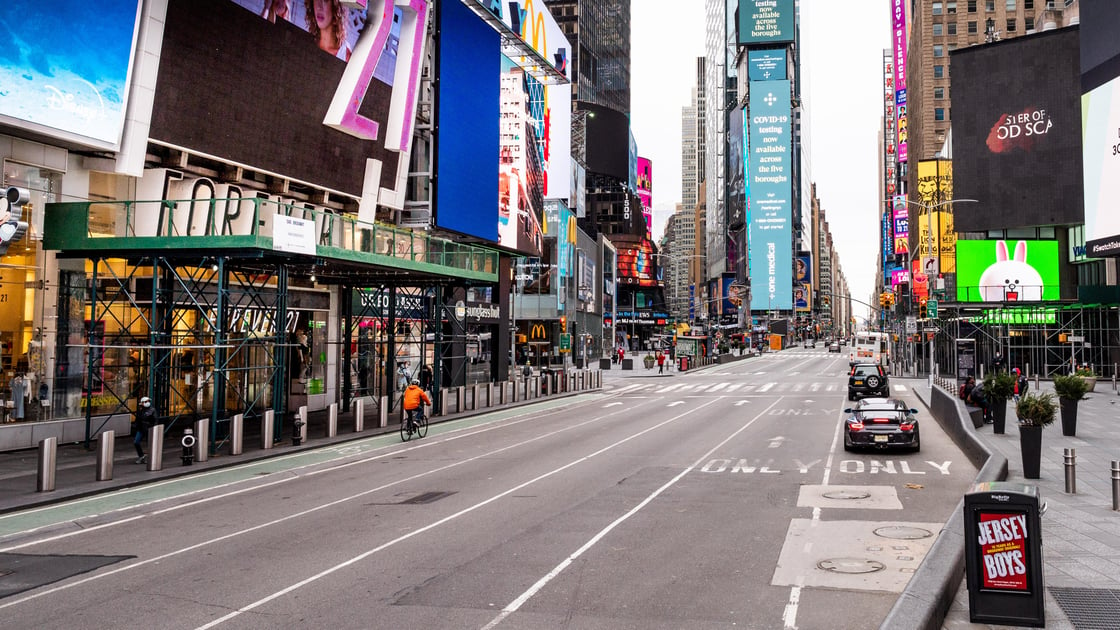 Empty Streets in NYC Times Square