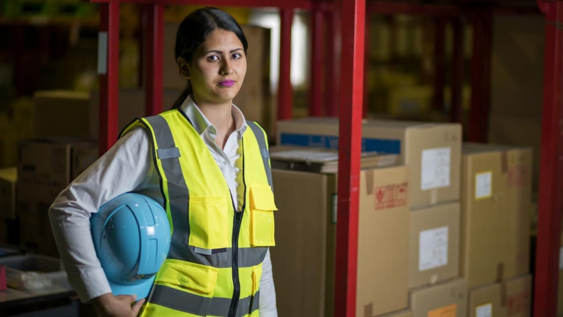 Female construction worker