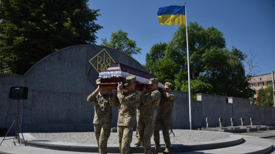 Funeral of Ukrainian soldier 