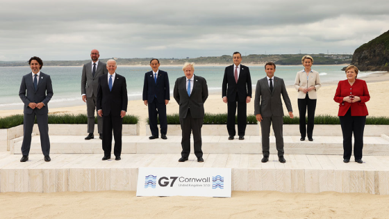 G7 leaders pose for group photo during summit