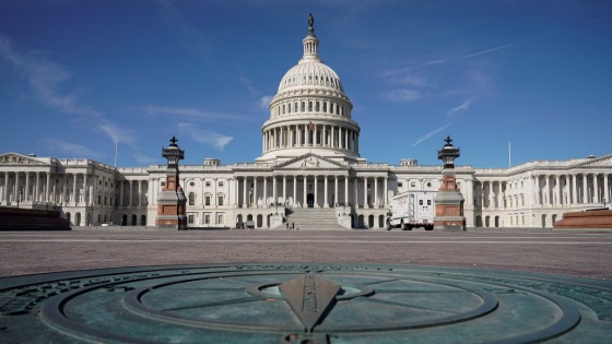 General view of the U.S. Capitol as the House of Representatives takes up debate of the1.9 trillion COVID-19 relief plan in Washington