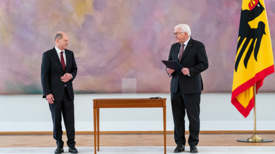 German President Frank-Walter Steinmeier and German Chancellor Olaf Scholz