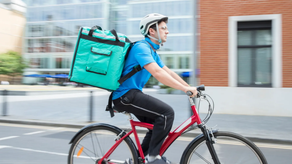 Gig worker on his way to a delivery