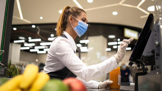 Grocery store cashier