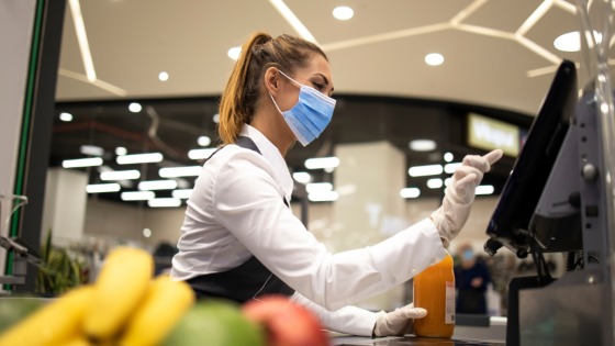 Grocery store worker