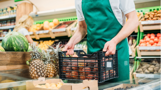 Grocery store worker