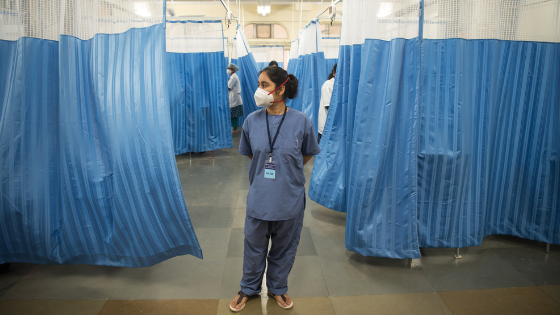 Health care worker in India