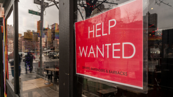 Help wanted sign in New York