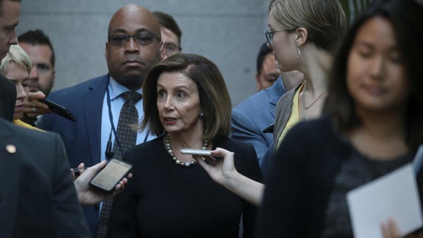 House Speaker Nancy Pelosi speaks to reporters at the U.S. Capitol in Washington, DC.