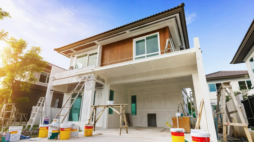 House that is undergoing restoration