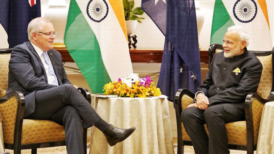 Indian Prime Minister Modi meets Prime Minister of Australia Scott Morrison in Singapore