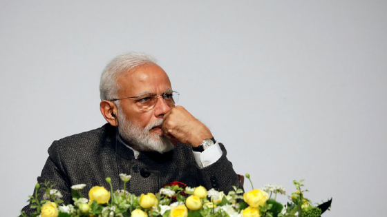 Indian Prime Minister Narendra Modi attends a business symposium in Seoul