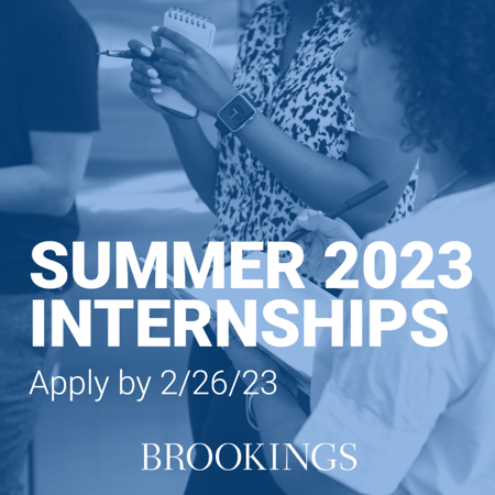 Summer 2023 internships at Brookings