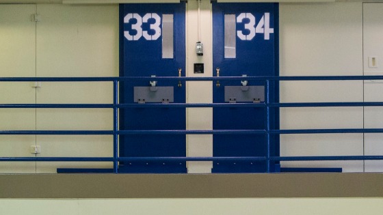 Jail cells are seen in the Enhanced Supervision Housing Unit at the Rikers Island Correctional facility